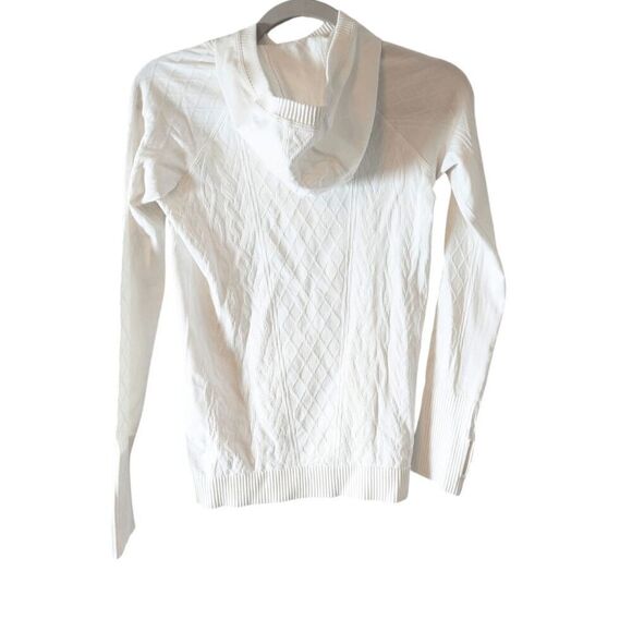 LULULEMON ATHLETICA Rest Less Hoodie In White/White Size 4 - Picture 4 of 5